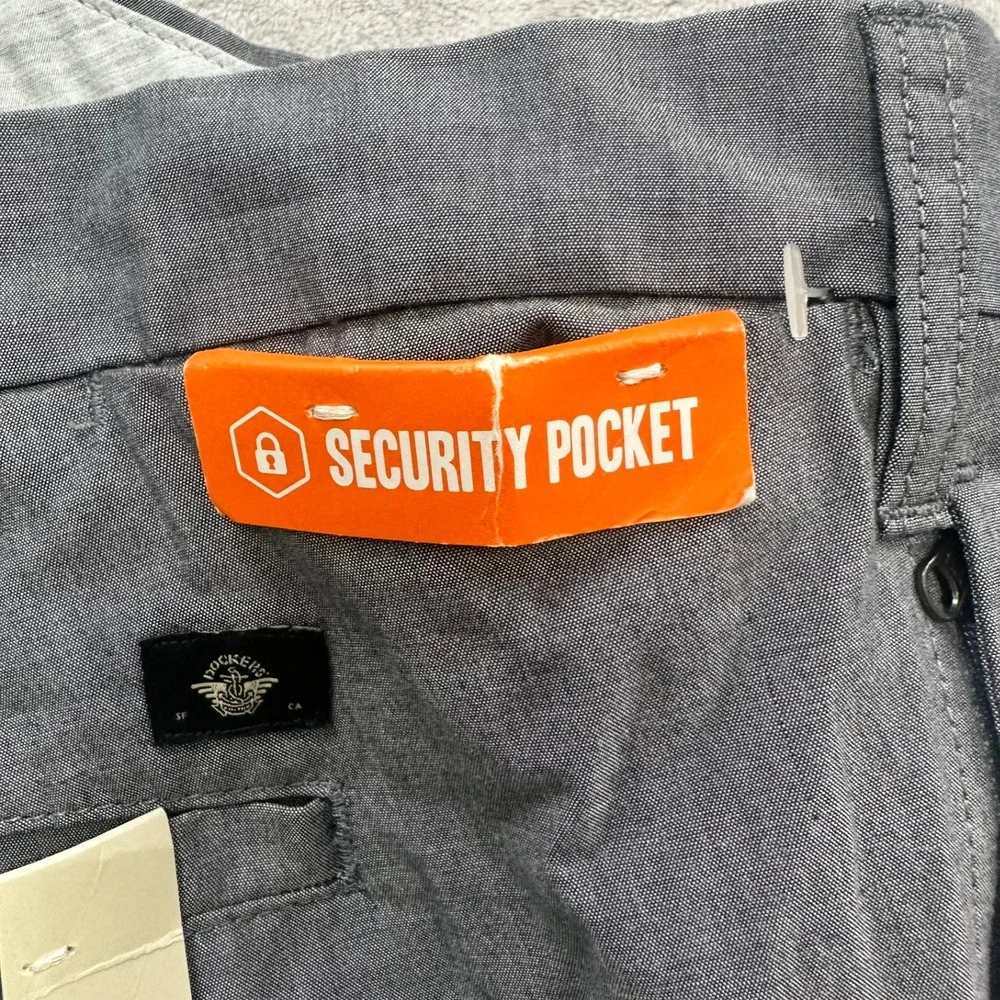 Dockers Ultimate Short Mens 56 Gray Supreme Flex Big & Tall Security Pocket NXBD